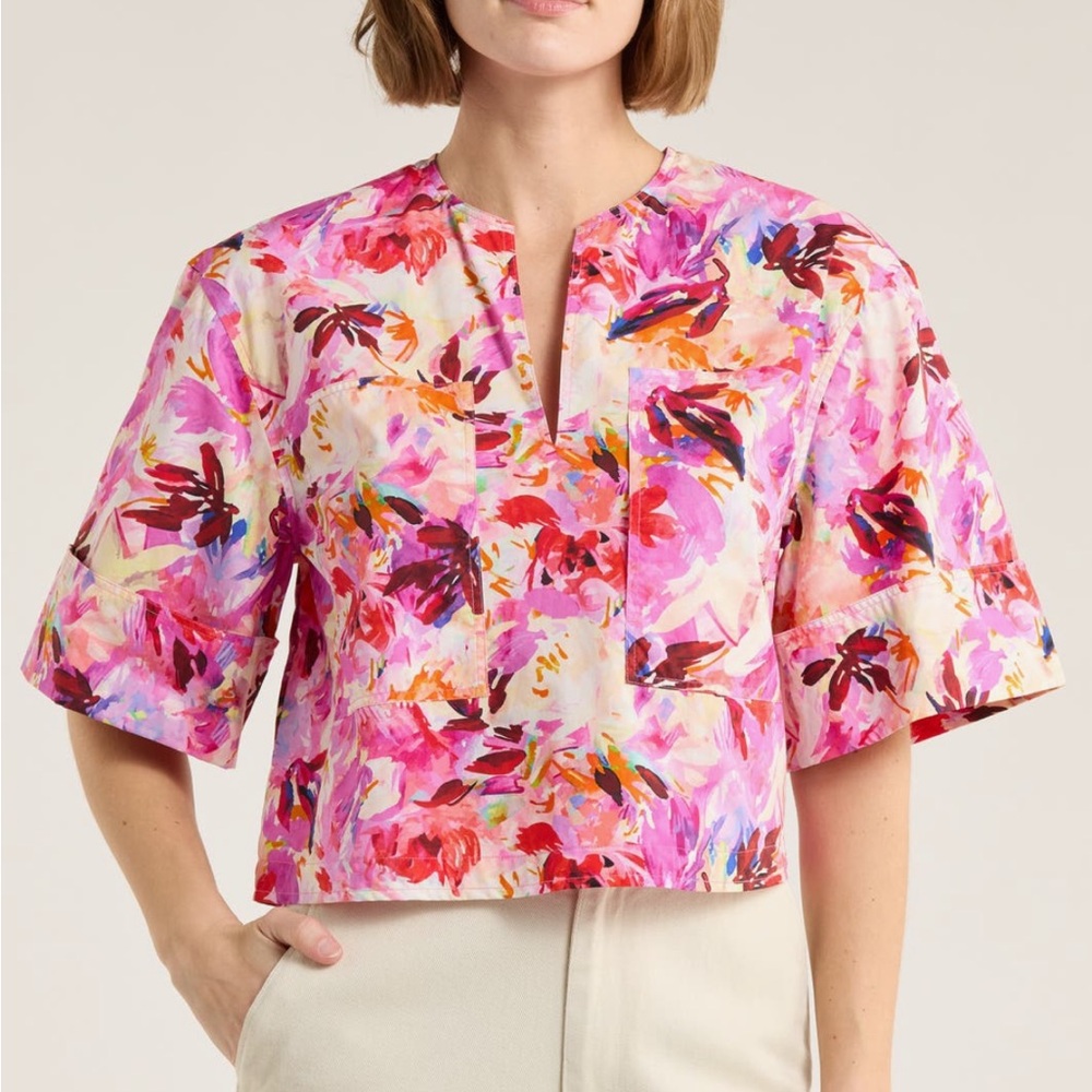 NWT ULLA JOHNSON suri blouse in azalea size 0